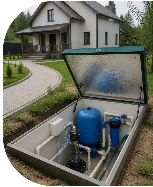Автономное водоснабжение дома в Павловском Посаде от 152430 р. | АПаруса-Пвл